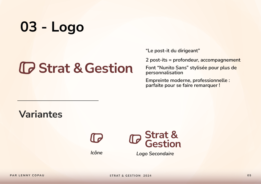 Logo Charte Graphique Strat&Gestion Lenny Copau